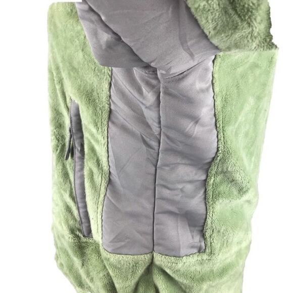 Free Country Jacket Coat Fleece Size Medium 8-10 Light Green Gray Zip Up Pockets - Picture 4 of 8